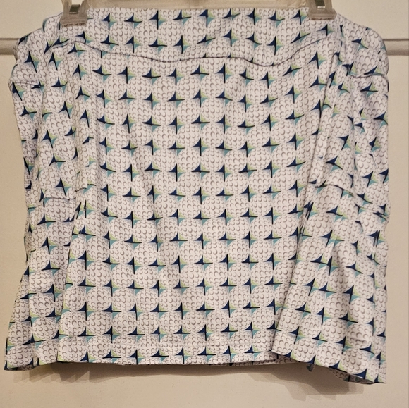 LILLIE GREEN TENNIS /PICKLEBALL SPORTS SKORT IN BLUE/GREEN/BEIGE SIZE PETITE XL - Picture 1 of 5